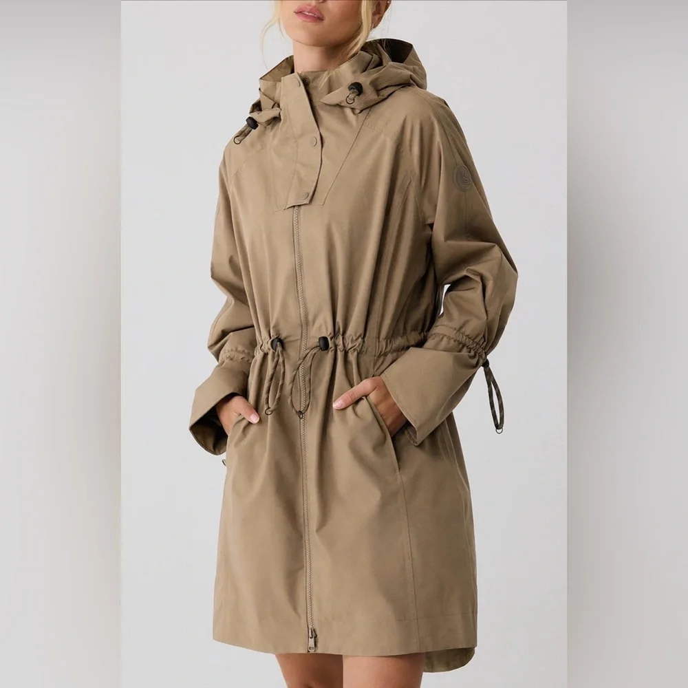Women's Tan Hooded Jacket - Picture 1 of 5